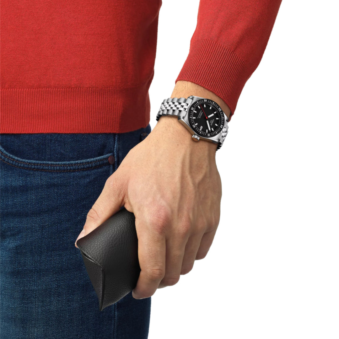 Tissot PR516 Powermatic 80 (38mm) Black Dial / Stainless Steel Bracelet  T1494071105100 Men’s Watch