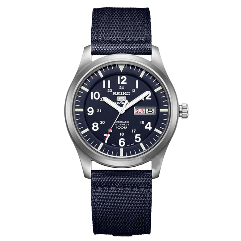 Seiko 5 Sports Military SNZG11K1 Nylon Strap Automatic Blue Dial Men's Watch