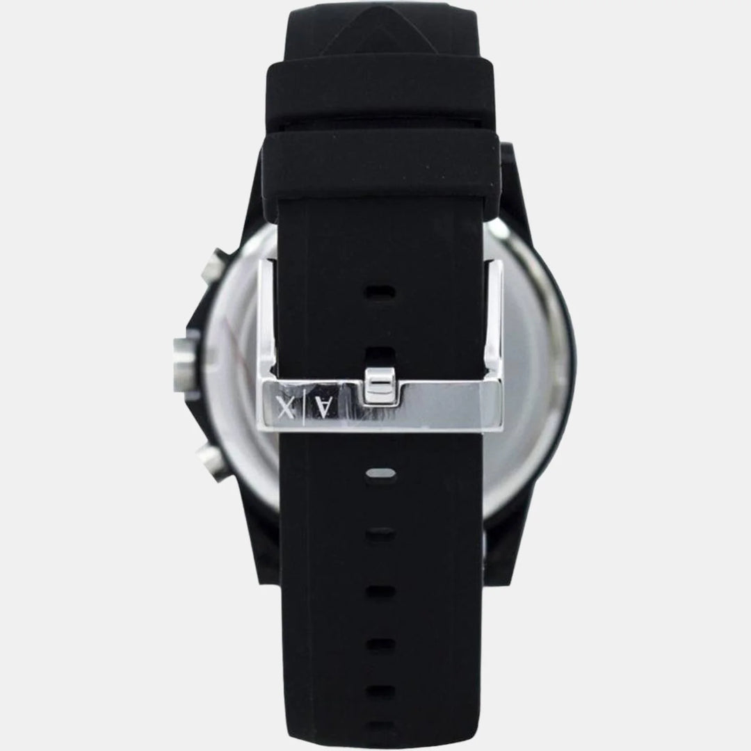 Armani Exchange AX-1326 Chronograph Dial Black Silicone Men's Watch