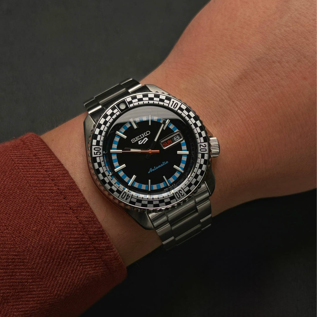 Seiko 5 Sports Black & White ‘Checker Flag’ Special Edition SRPK67K1 Men's Watch