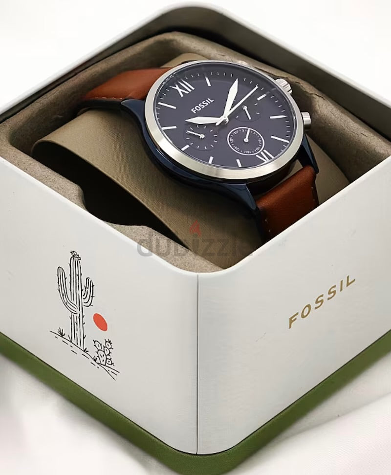Fossil BQ2402 Fenmore Multifunction Luggage Leather Mens Watch