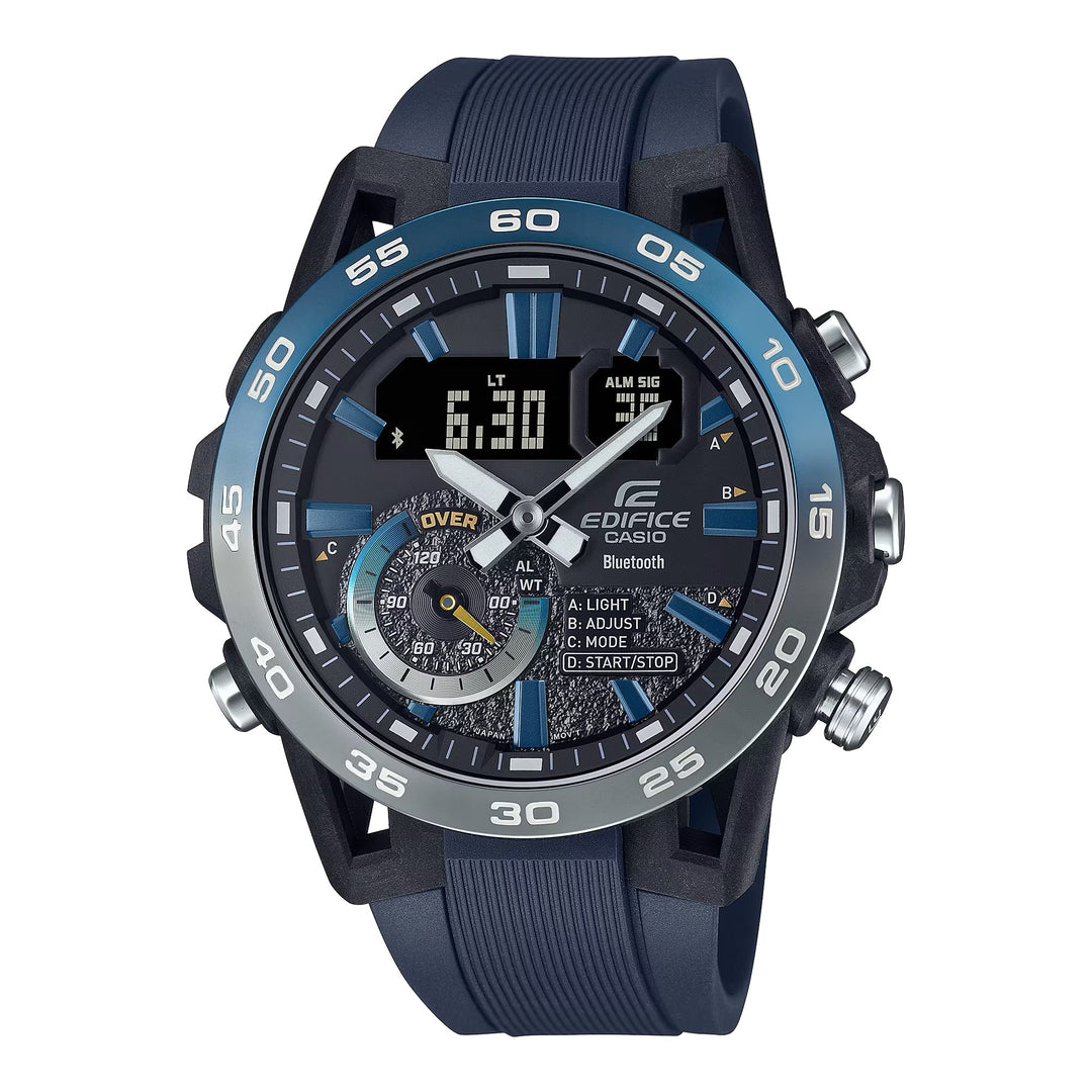 Casio Edifice ECB-40NP-1ADF Bluetooth Sospensione Chronograph ‘Night Time Drive Series’ Silicone band Men's Watch