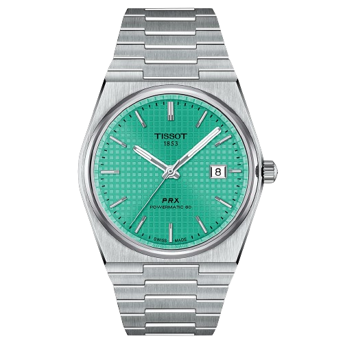 Tissot T1374071109101 PRX Powermatic 80 40mm Light Green Dial Stainless Steel Bracelet Men's Watch