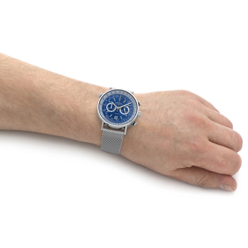 Rotary GB05235/05 Henley Chronograph Steel Mesh Bracelet Blue Dial Men's Watch