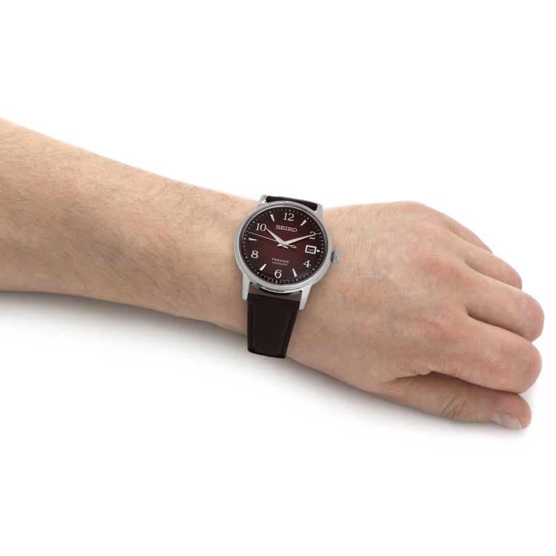 Seiko SRPE41J1 Presage Negroni Automatic Red Dial Cocktail Men's Watch