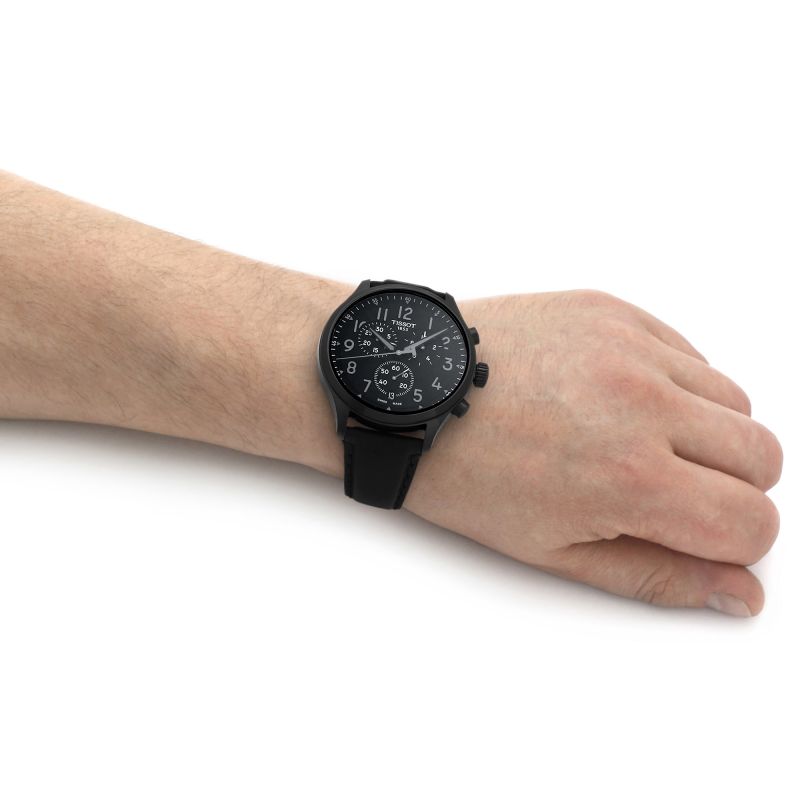 Tissot T1166173605200 Chrono XL Vintage Black Monochrome Chronograph Leather strap Men's Watch