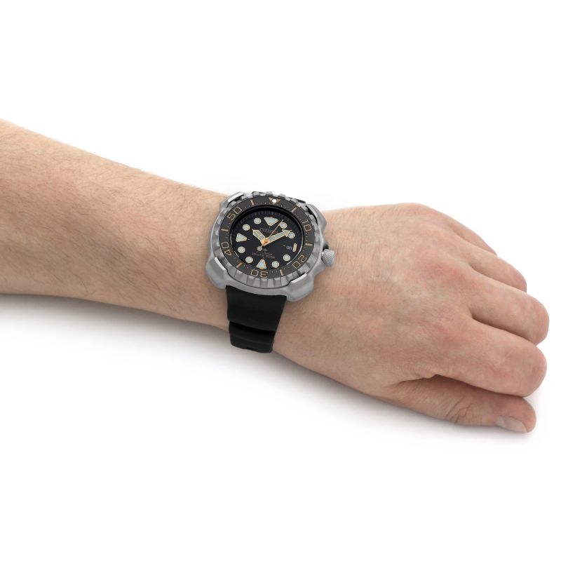 Citizen BN0220-16E Titanium Eco-Drive Promaster WR200 Black Silicone Strap Men's Watch
