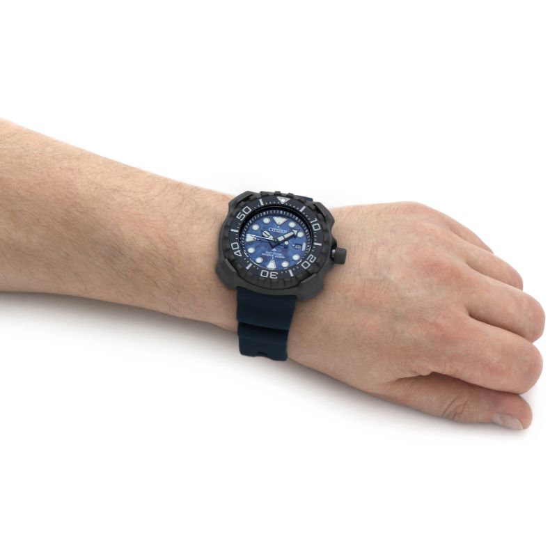 Citizen BN0227-09L Eco-Drive Promaster WR200 Blue Silicone Strap Men's Watch