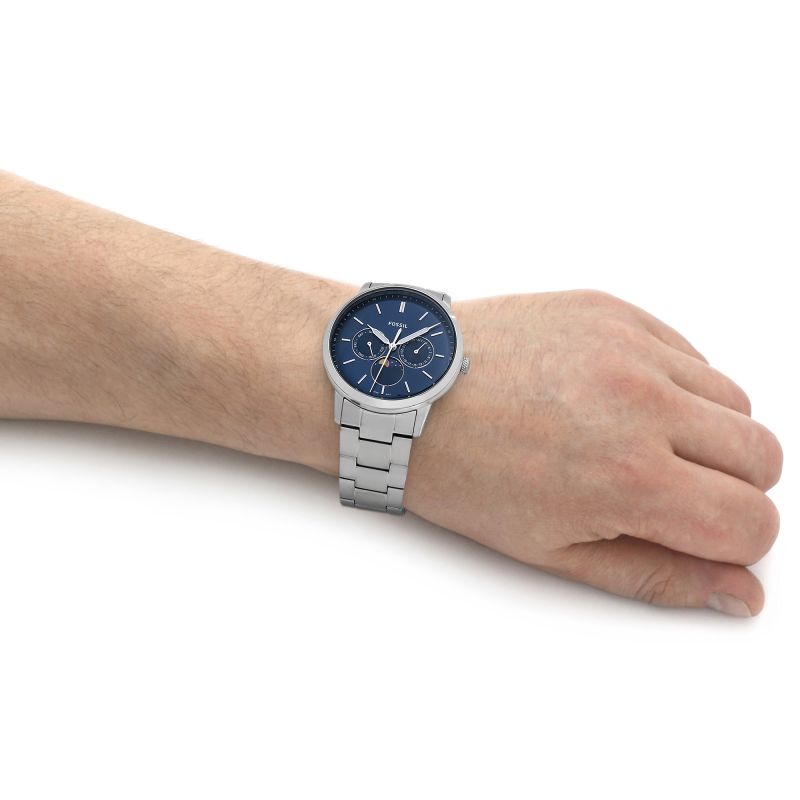 Fossil FS5907 Neutra Minimalist Moon Phase Blue Dial Quartz Men's Watch - mzwatcheslk srilanka
