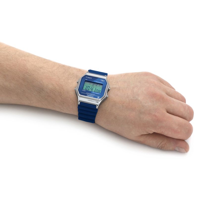 Timex TW2V41200 80 Blue Digital Dial Blue Resin Strap Men's Watch - mzwatcheslk srilanka