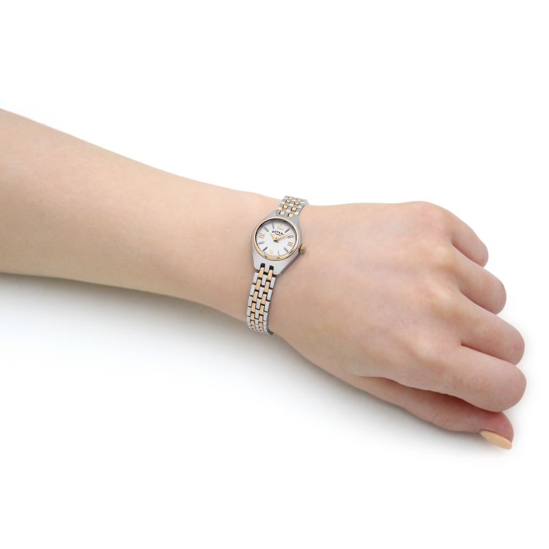 Rotary LB05126/70 Balmoral White Dial Two Tone Stainless Steel Bracelet Women's Watch