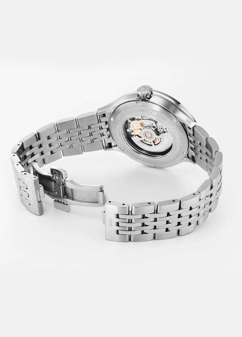 Roamer 101984 41 45 10 Competence Skeleton IV 43mm Silver Skeleton Dial Stainless Steel Bracelet Men's Watch