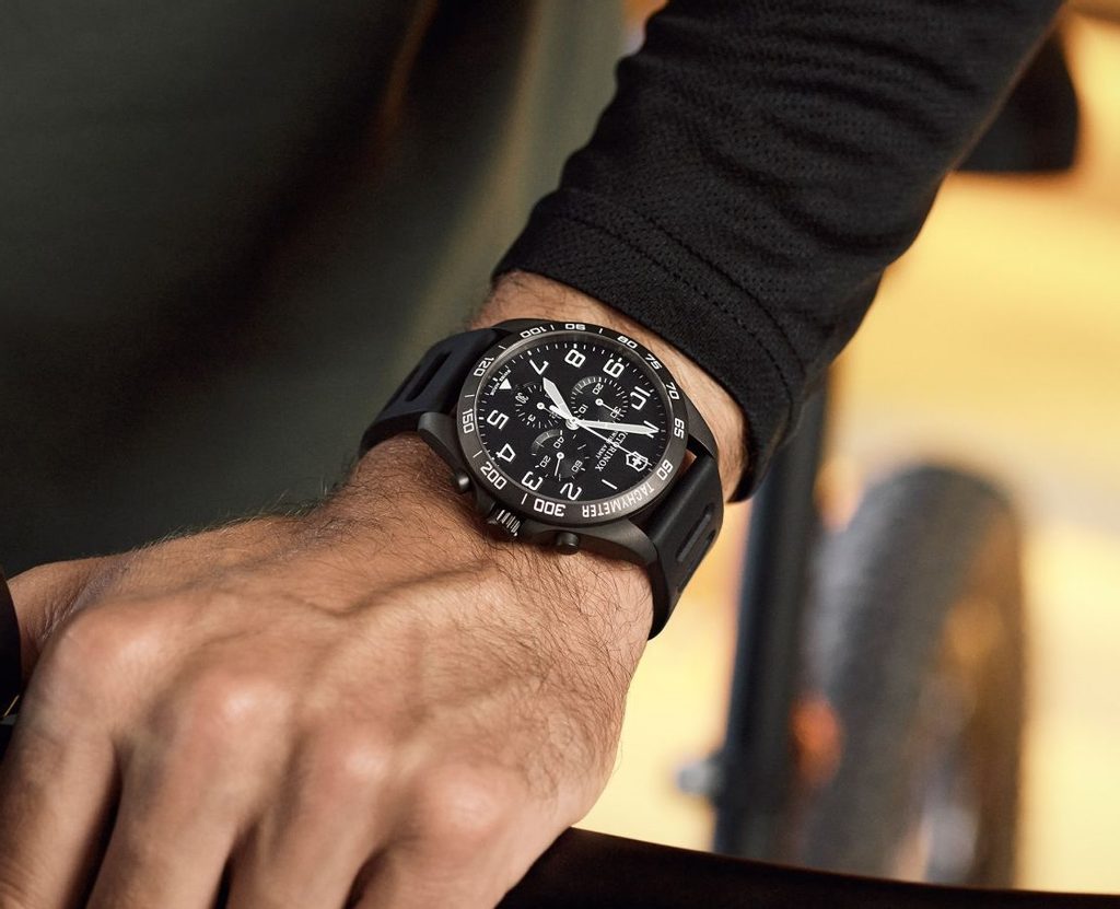 Victorinox Swiss Army241926.1 FieldForce Sport Chrono Black Rubber Strap Box Set Men's Watch - mzwatcheslk srilanka