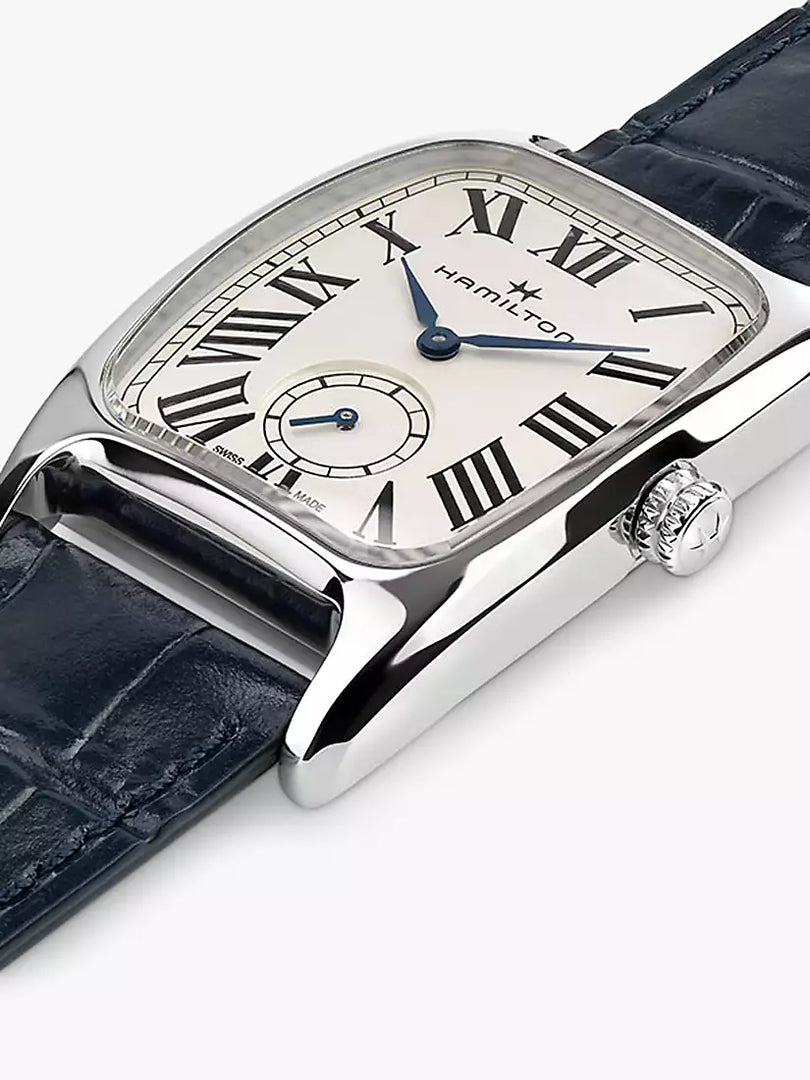 Hamilton H13421611 American Classic Boulton Small Second Quartz Black Leather Strap Men's & Women's Watch