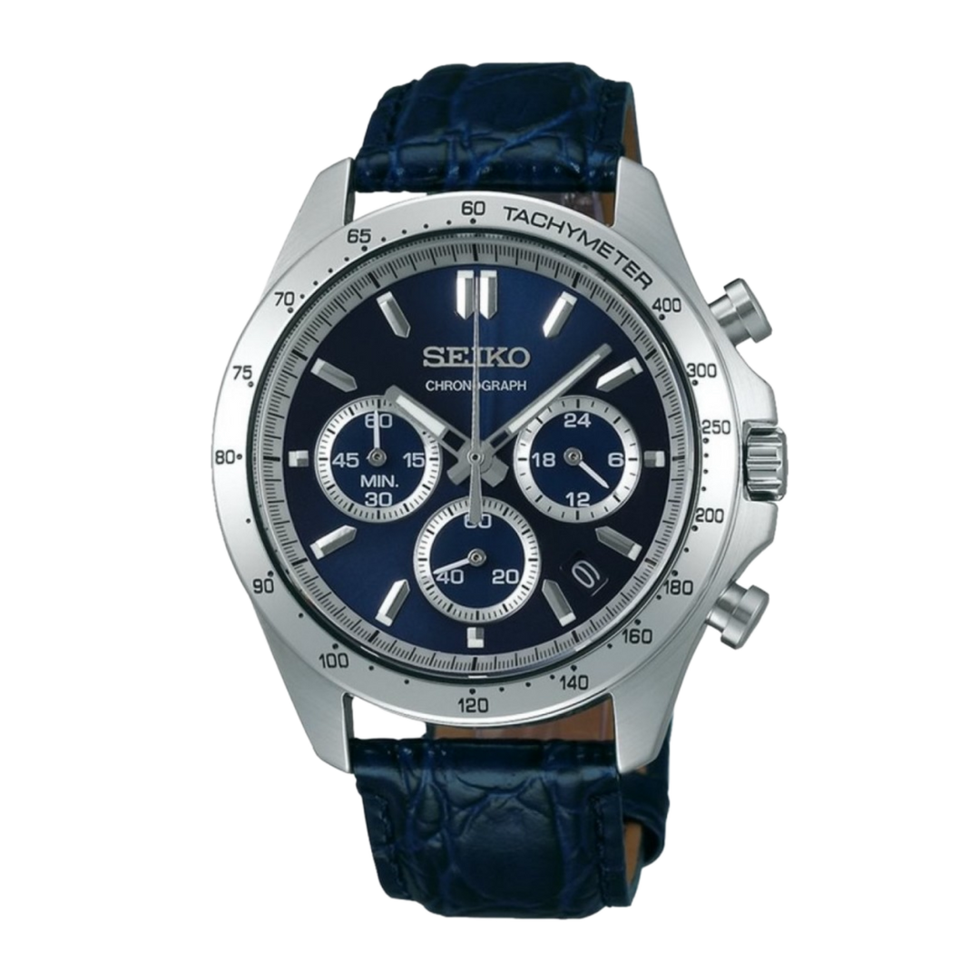 Seiko Spirit Chronograph SBTR019 ‘JDM’ Quartz Analog Blue Strap Men's Watch