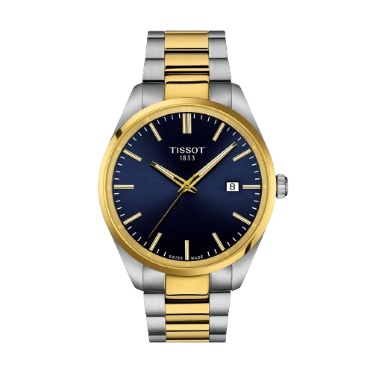 Tissot T1504102204100 PR 100 40mm Blue Dial Two Tone Stainless Steel Bracelet Men's Watch