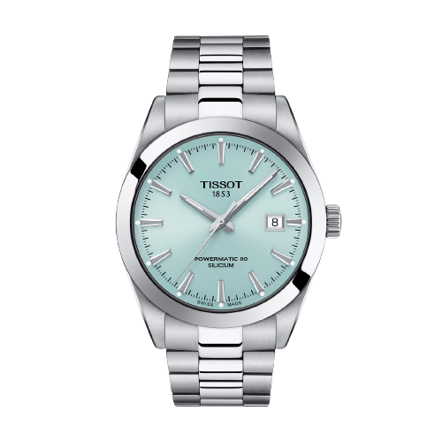 Tissot T1274071135100 Gentleman Powermatic 80 Silicium 40mm Blue Dial Stainless Steel Bracelet Men's Watch