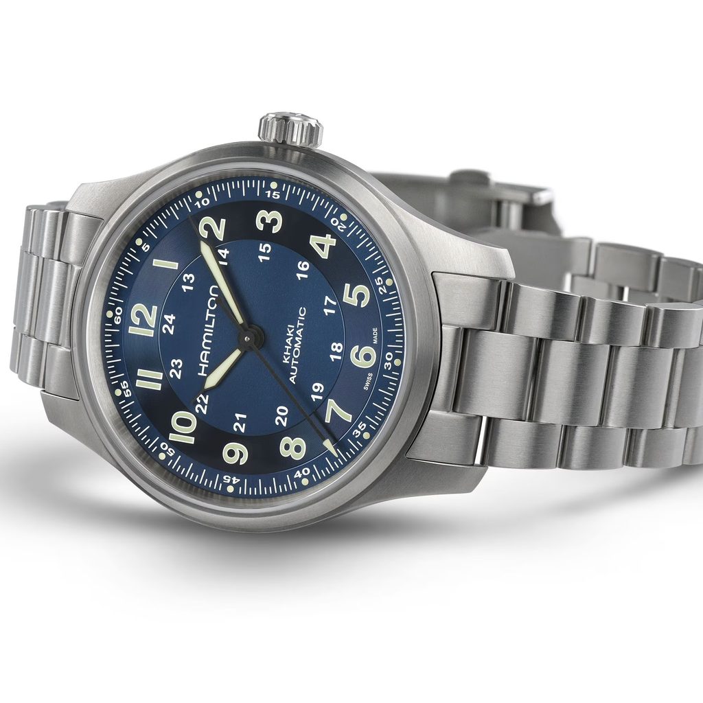 Hamilton H70545140 Khaki Field Titanium Automatic 42mm Blue Dial Titanium Men's Watch