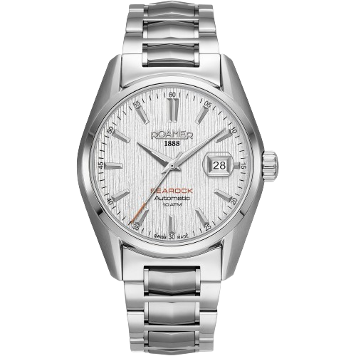 Roamer 210665 41 25 20 Searock Automatic II White Dial Stainless Steel Bracelet Men's Watch
