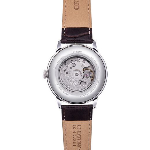 ORIENT RA-AK0804Y Bambino Sun and Moon Classic 41.5mm Leather Strap Men's Watch
