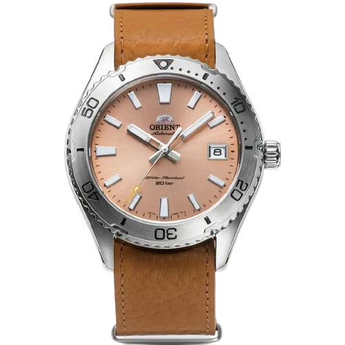 Orient RA-AC0Q05P10B Mako 40 Sports Automatic Leather Strap Men's Watch