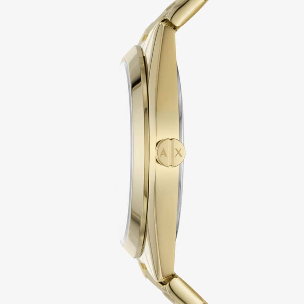 Armani Exchange AX5657 Silver Crystal Set Dial Gold PVD Plated Bracelet Women's Watch