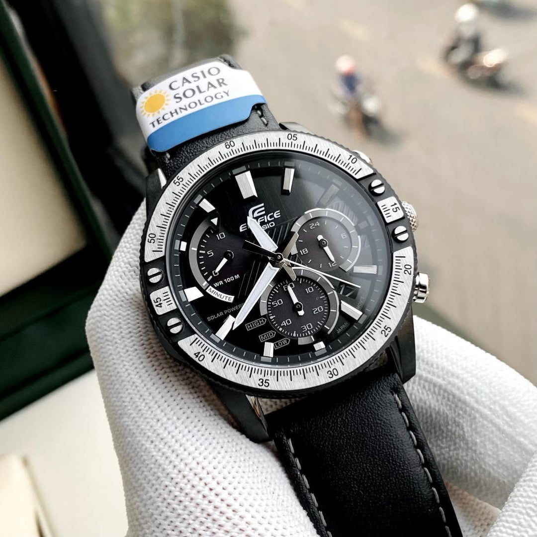 Casio Edifice EQS-930TL-1AV Solar Chronograph Analog with Battery Level Indicator Men's Watch