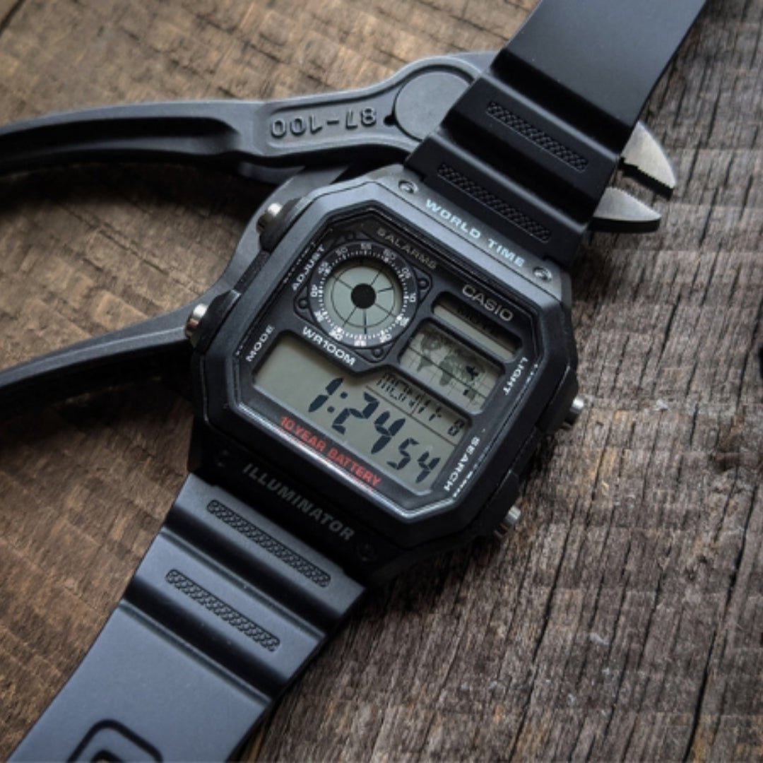 Casio AE-1200WH-1AVDF World Time Alarm Digital Men’s Resin Watch