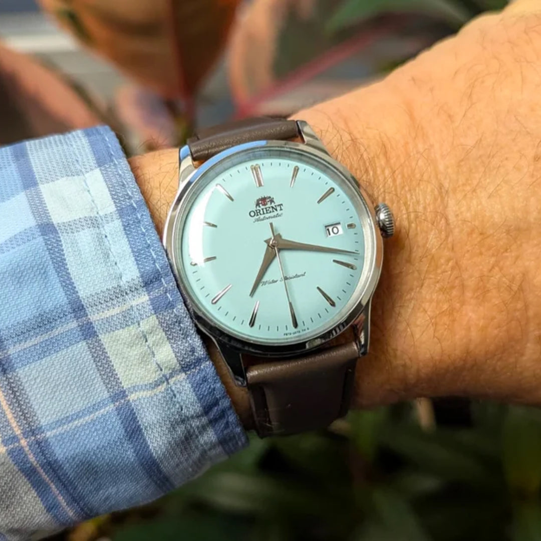 Orient Bambino RA-AC0M14L-Sky Blue (Limited Edition), Leather Strap 38mm Automatic Men's Watch