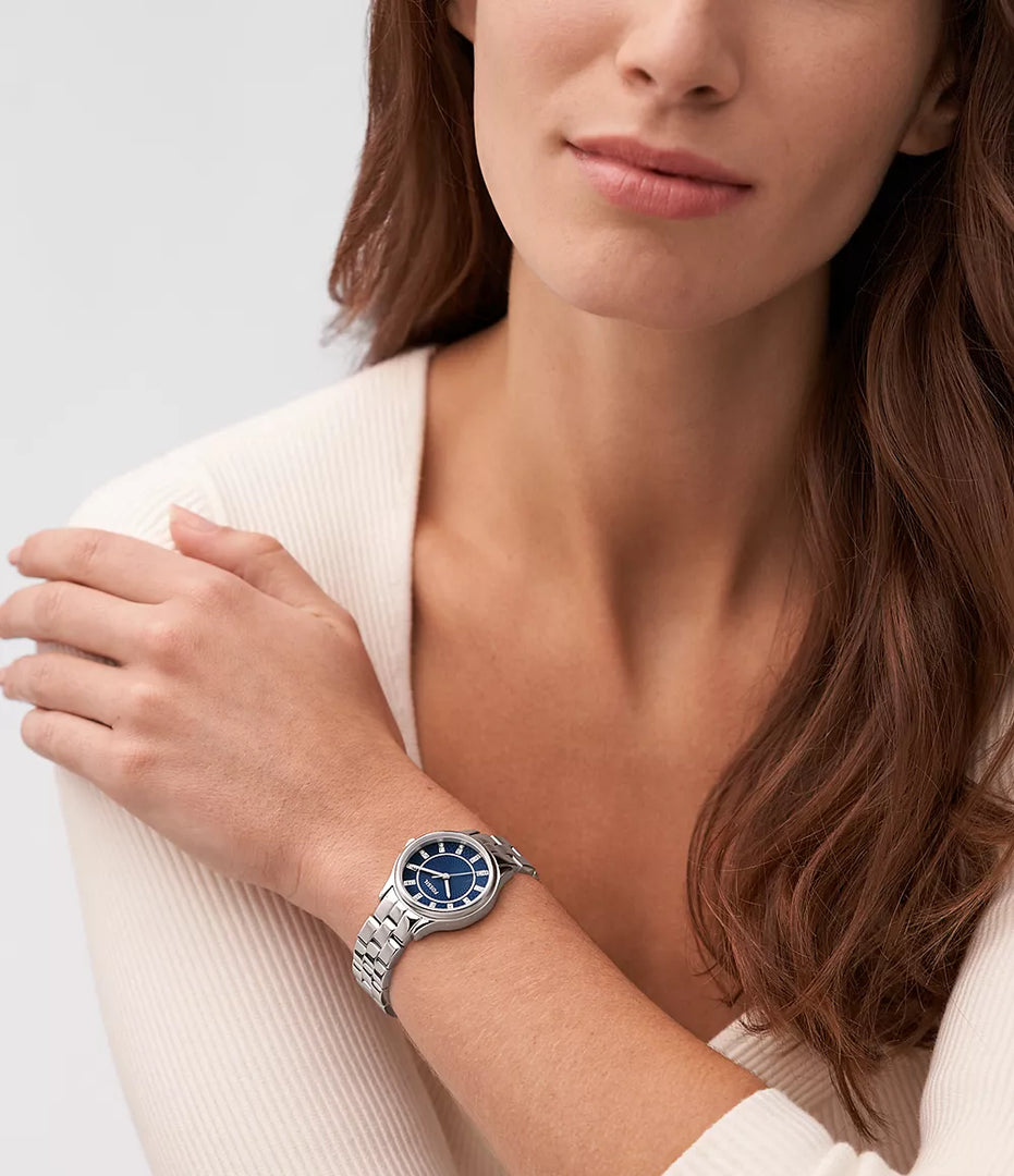 Fossil BQ3914 Modern Sophisticate Three-Hand Stainless Steel Blue Women's Watch