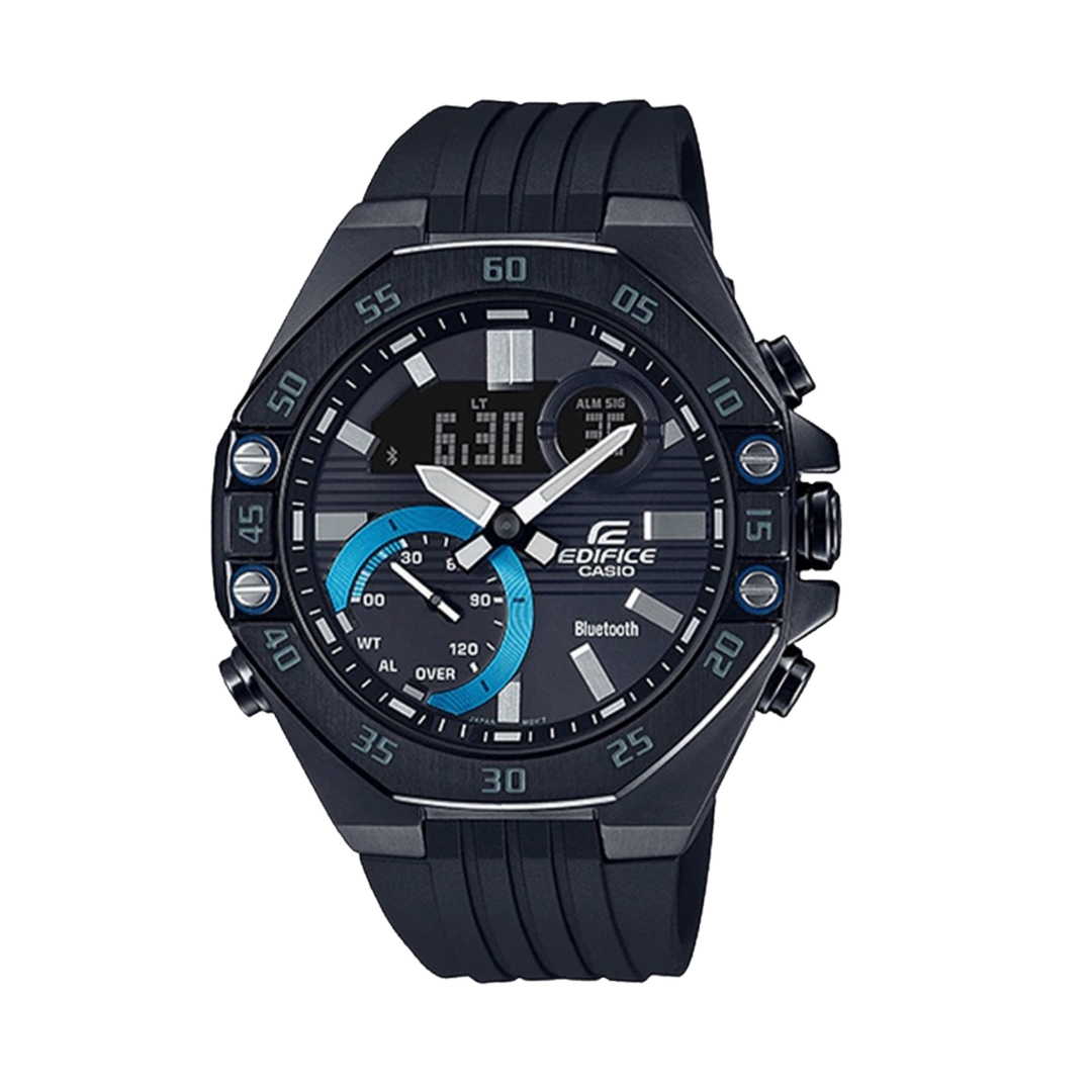 Casio ECB-10PB-1ADF Edifice Chronograph Black Resin Silicone band Men's Watch