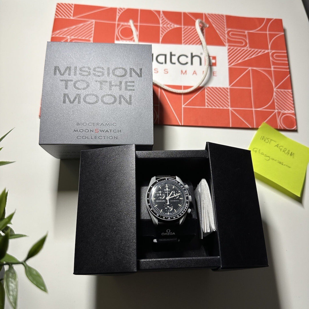 Omega x Swatch Moonswatch S033M100 ‘Speedmaster’ Mission to the Moon Chronograph Men’s Watch