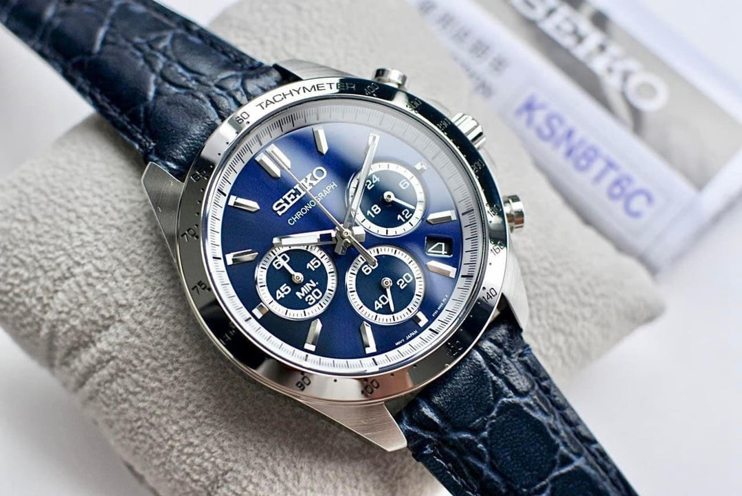 Seiko Spirit Chronograph SBTR019 ‘JDM’ Quartz Analog Blue Strap Men's Watch
