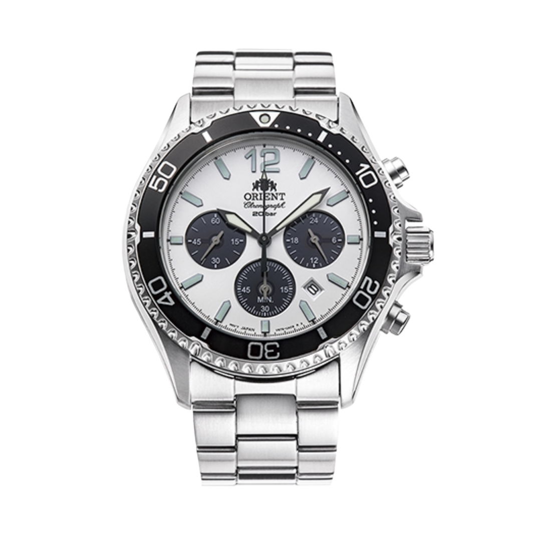 Orient Kamasu ‘New’ RA-TX0203S Solar Powered Sapphire Crystal Panda Dial Divers Men's Watch