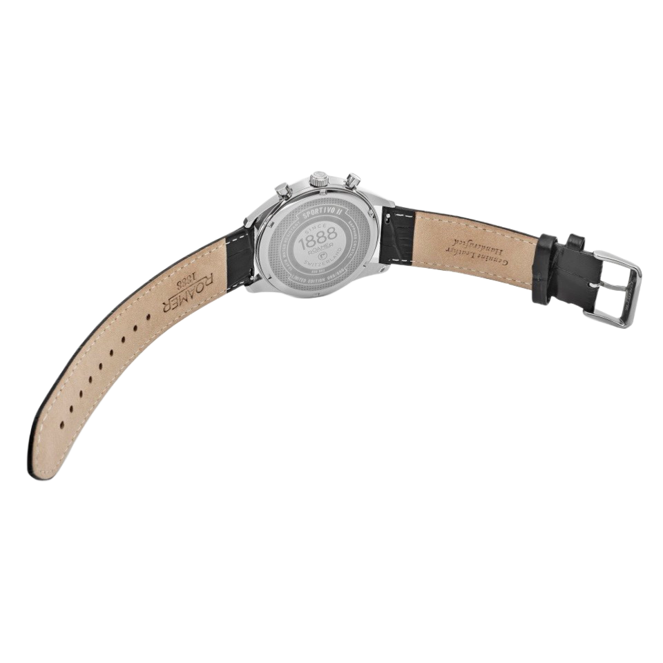 Roamer Sportivo 856982 41 85 50 Set Limited Edition Black Dial / Steel And Leather Straps Men’s Watch