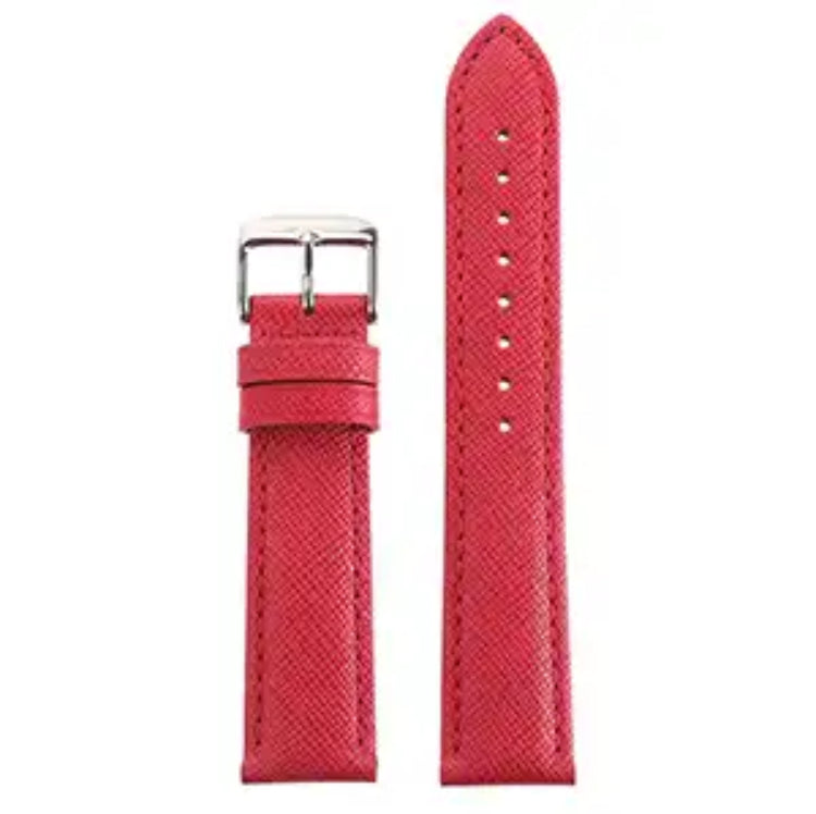Genuine Leather Checkered Cross Pattern 18mm, 20mm and 22mm Replacement Watch Strap for Seiko, Citizen, Casio, etc