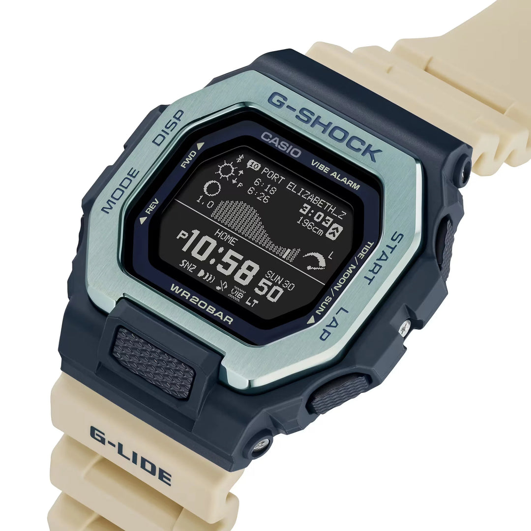 Casio GBX-100TT-2ER G-Shock G-Lide Surf Story Digital Display Bio-Based Resin Strap Men's Watch