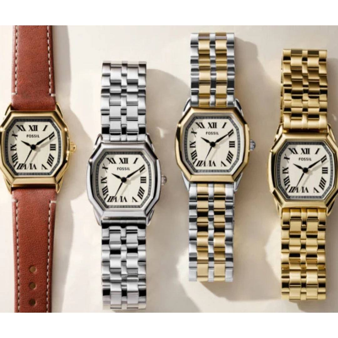 Fossil ES5361 Harlow (27mm) Cream Dial / Gold-Tone Stainless Steel Bracelet Women's Watch