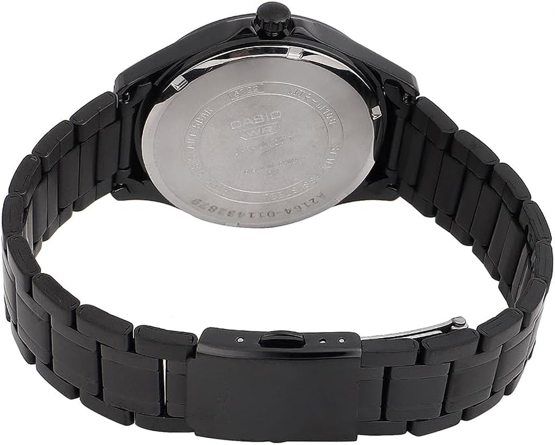 CASIO MTP-M100B-1A ANALOG BLACK IRON PLATED Moonphase Men's Watch