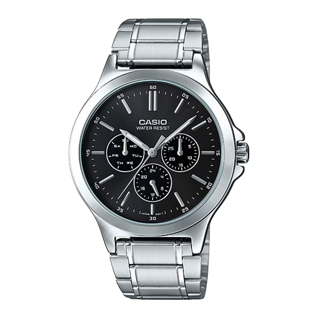 CASIO MTP-V300D-1A Analog Chronograph Moonphase Men's Watch