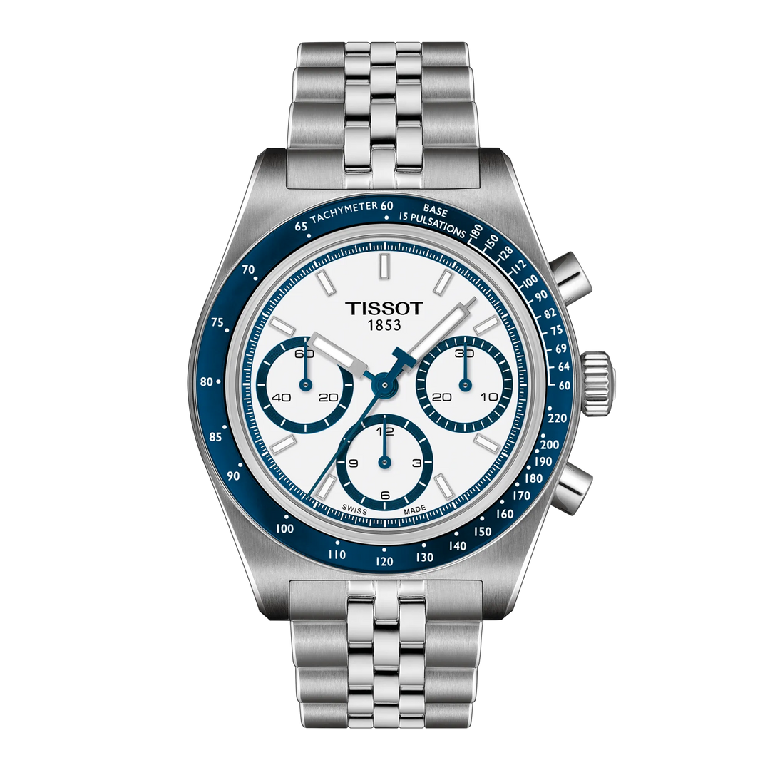 Tissot PR516 Automatic T1494621101100 Chronograph (41mm) White Dial / Stainless Steel Bracelet Men’s Watch