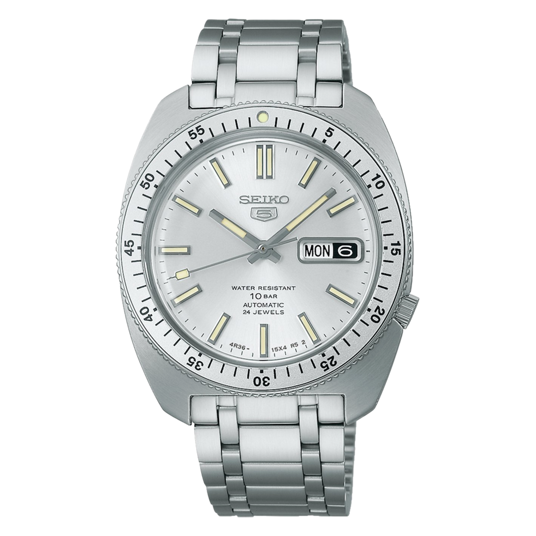 Seiko 5 Sports ‘Gene Kranz’ SRPL91K1 Recreation Limited Edition (38.2mm) Silver Dial / Stainless Steel Bracelet Men's Watch