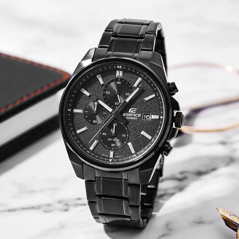 Casio EFV-610DC-1AVUEF Edifice All Black IP Black Stainless Steel