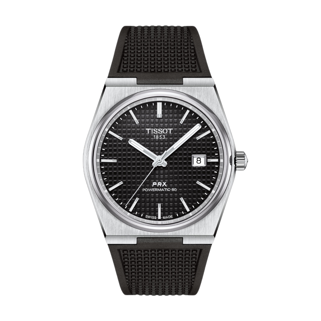 Tissot PRX Powermatic 80 (40mm) Black Dial / Black Rubber  T1374071705100 Men's & Women's Watch