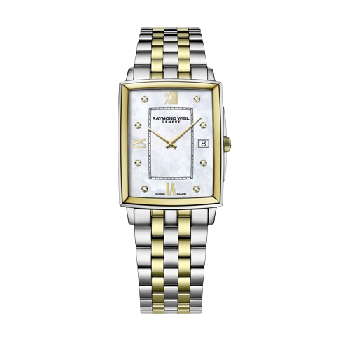Raymond Weil 5425-STP-00995 Toccata Classic Diamond 29mm Mother of Pearl Dial Two Tone Stainless Steel Men’s Watch
