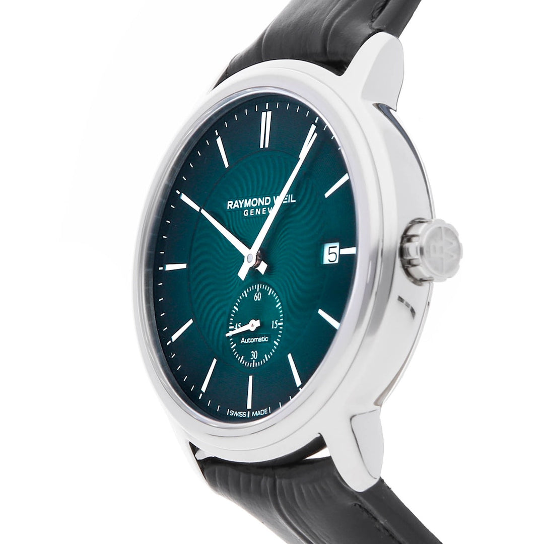 Raymond Weil 2238-STC-50001 Maestro 40mm Blue Dial Black Leather Strap Men’s Watch