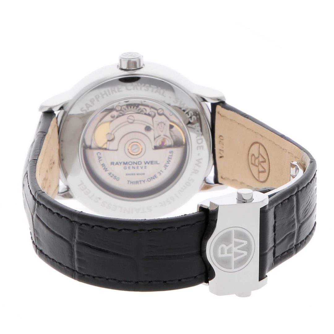 Raymond Weil 2238-STC-50001 Maestro 40mm Blue Dial Black Leather Strap Men’s Watch