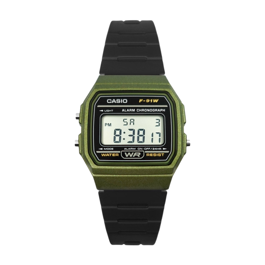 Casio Casio F-91WM-3A Classic Chronograph Military Green Men's/Unisex Watch