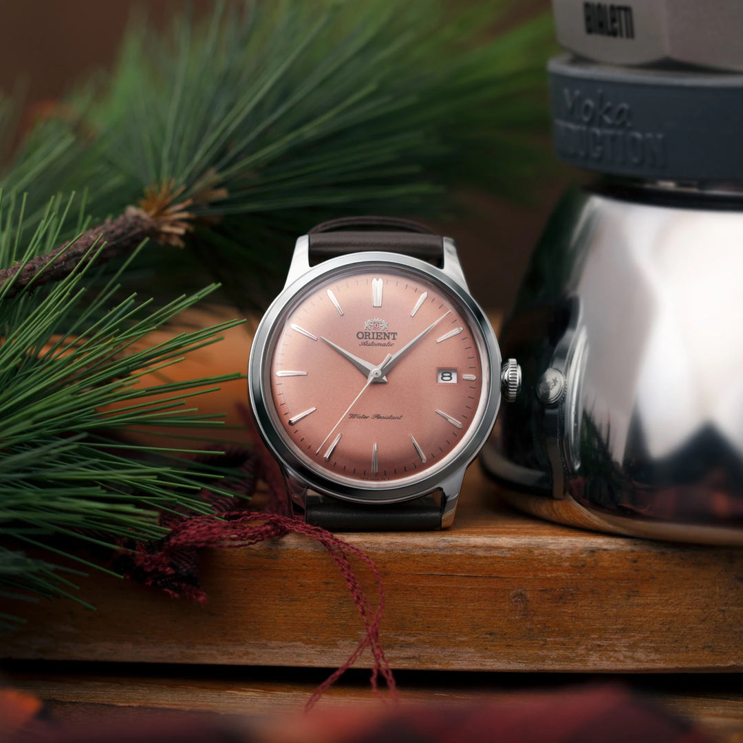Orient Bambino RA-AC0M15Y-Salmon Dial (Limited Edition), Leather Strap 38mm Automatic Men's Watch