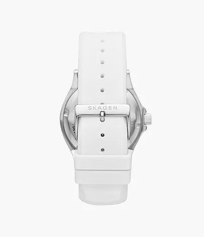 Authentic Skagen 20mm White Silicone Strap Quick Release Watchband for Seiko,Citizen, Skagen, Fossil etc